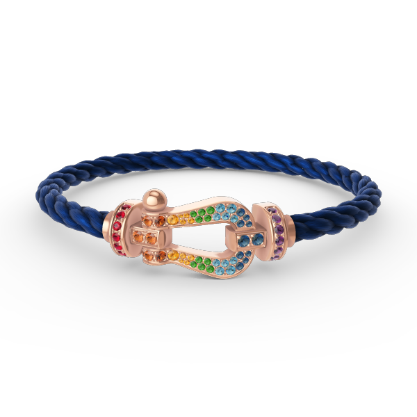 [Elowen Jewels]FORCE LARGE HORSESHOE  COLORED DIAMOND BRACELET ROSE GOLD