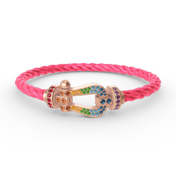 [Elowen Jewels]FORCE LARGE HORSESHOE  COLORED DIAMOND BRACELET ROSE GOLD