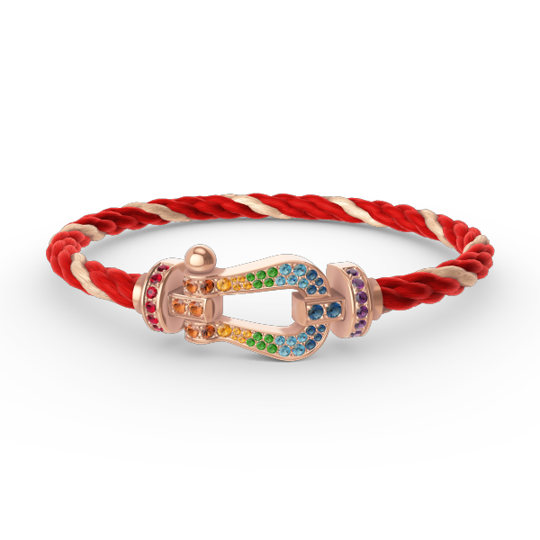 [Elowen Jewels]FORCE LARGE HORSESHOE  COLORED DIAMOND BRACELET ROSE GOLD