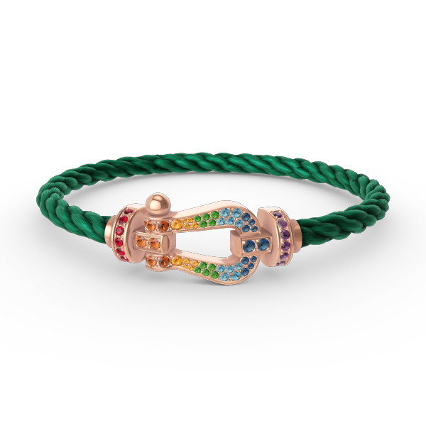 [Elowen Jewels]FORCE LARGE HORSESHOE  COLORED DIAMOND BRACELET ROSE GOLD