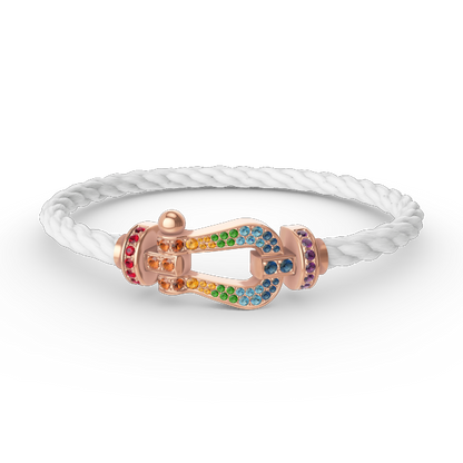 [Elowen Jewels]FORCE LARGE HORSESHOE  COLORED DIAMOND BRACELET ROSE GOLD