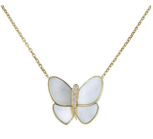 [Elowen Jewels]BUTTERFLY GOLD MOP DIAMOND NECKLACE