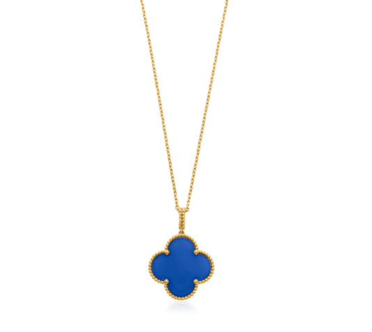 [Elowen Jewels]CLOVER 25MM NECKLACE TURQUOISE ROSE GOLD
