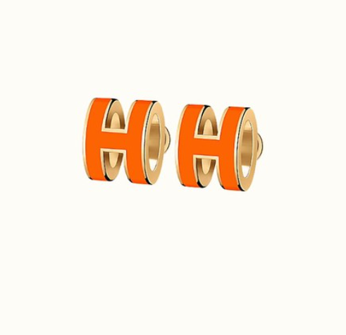 [Elowen Jewels]MINI POP H EARRINGS ORANGE