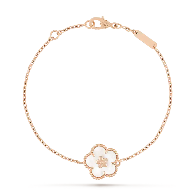 [Elowen Jewels]LUCKY WHITE MOP PLUM BLOSSOM  BRACELET
