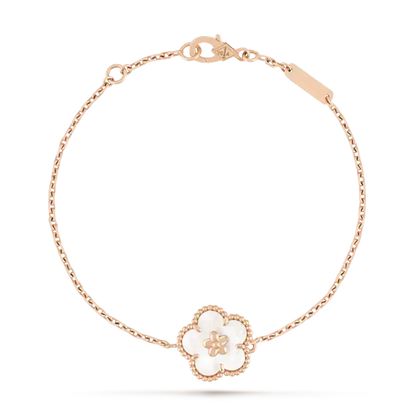 [Elowen Jewels]LUCKY WHITE MOP PLUM BLOSSOM  BRACELET