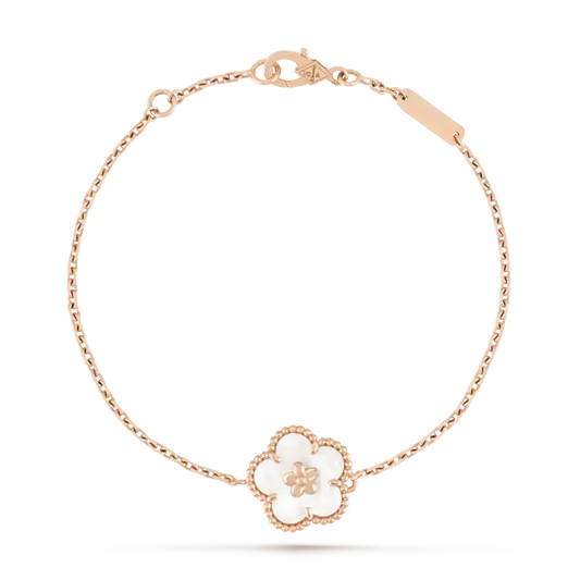 [Elowen Jewels]LUCKY WHITE MOP PLUM BLOSSOM  BRACELET