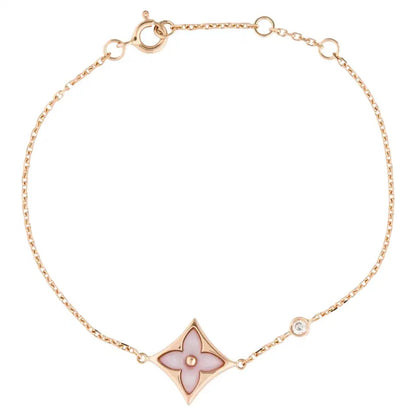[Elowen Jewels]STAR 1 DIAMOND PINK GOLD BRACELET