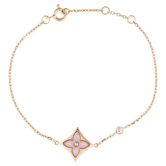 [Elowen Jewels]STAR 1 DIAMOND PINK GOLD BRACELET