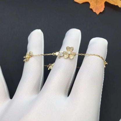 [Elowen Jewels]FRIVOLE GOLD 5 FLOWERS BRACELET