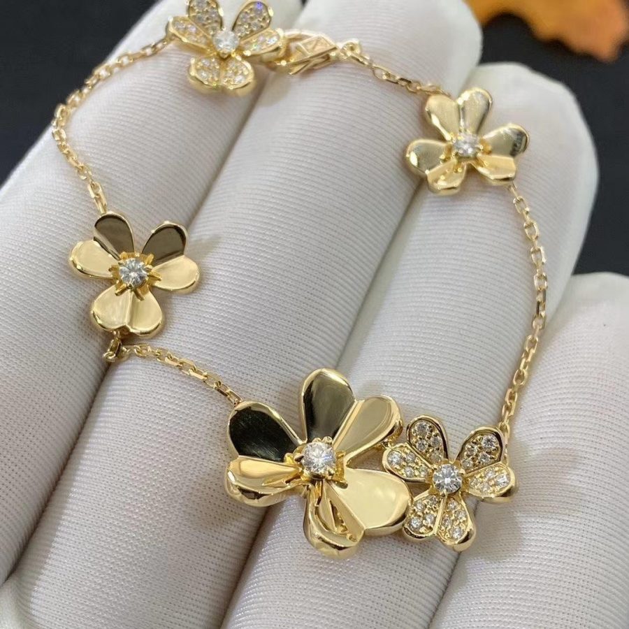 [Elowen Jewels]FRIVOLE GOLD 5 FLOWERS BRACELET