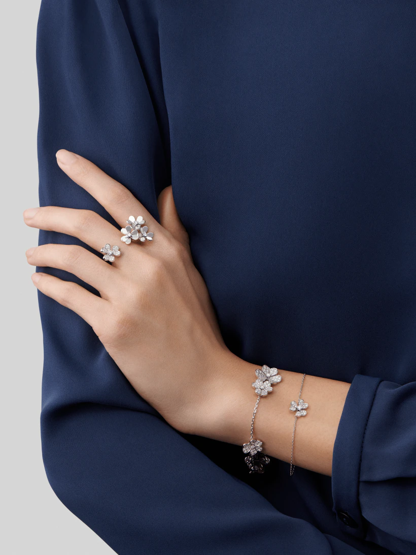 [Elowen Jewels]FRIVOLE SILVER FLOWER DIAMOND BRACELET