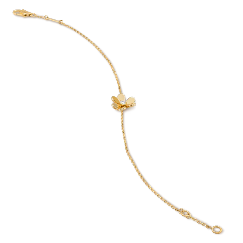 [Elowen Jewels]FRIVOLE GOLD FLOWER PINK MALACHITE BRACELET