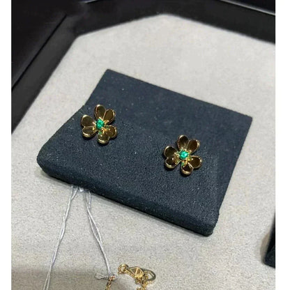 [Elowen Jewels]FRIVOLE  FLOWER MALACHITE EARRINGS