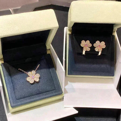 [Elowen Jewels]FRIVOLE ROSE GOLD FLOWER DIAMOND NECKLACE