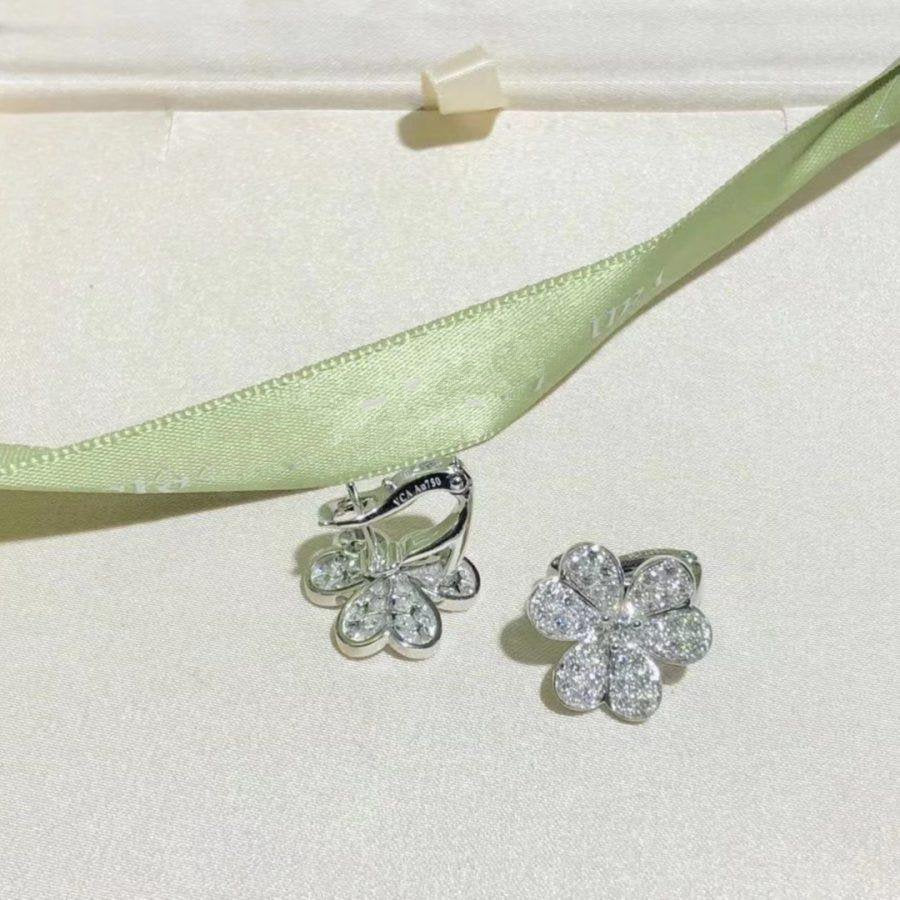[Elowen Jewels]FRIVOLE SILVER FLOWER DIAMOND EARRINGS