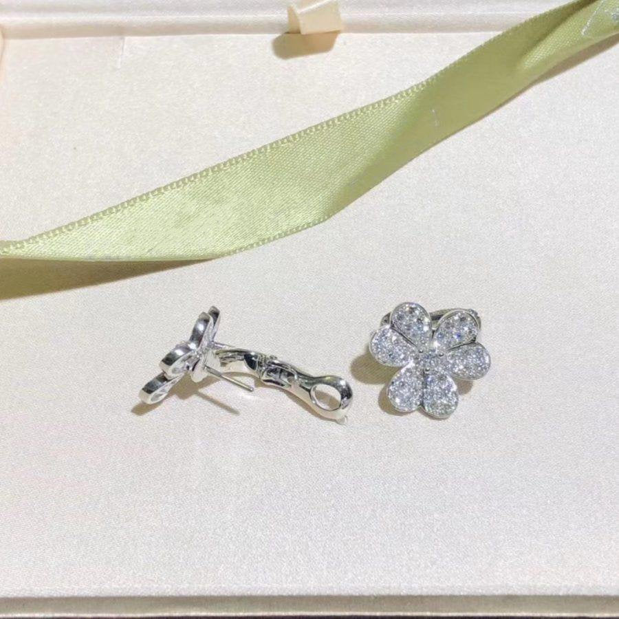 [Elowen Jewels]FRIVOLE SILVER FLOWER DIAMOND EARRINGS