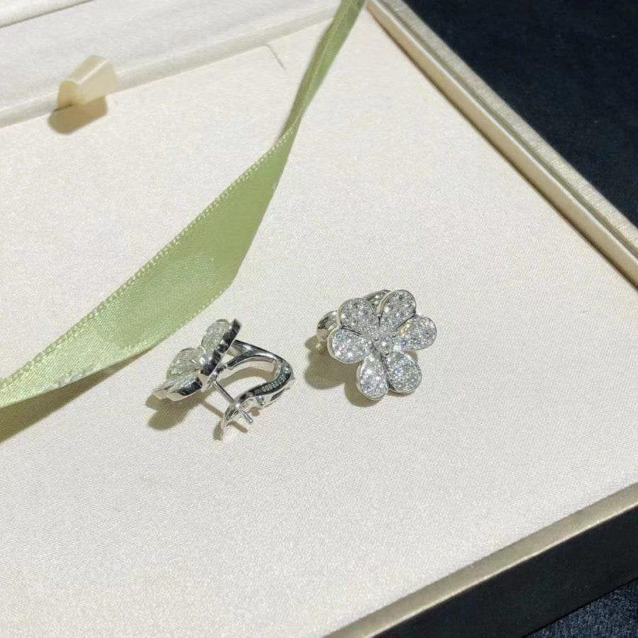 [Elowen Jewels]FRIVOLE SILVER FLOWER DIAMOND EARRINGS