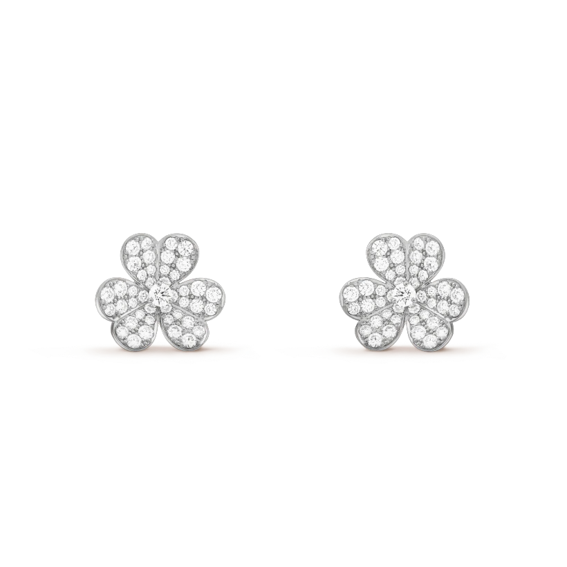[Elowen Jewels]FRIVOLE SILVER FLOWER DIAMOND EARRINGS