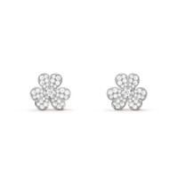[Elowen Jewel]FRIVOLE SILVER FLOWER DIAMOND EARRINGS