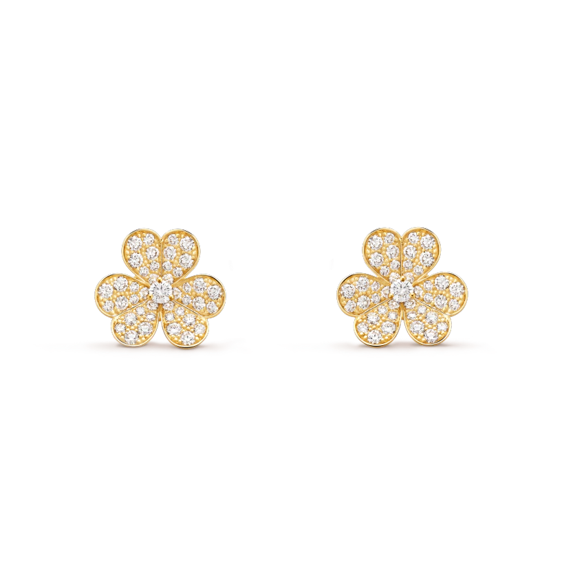 [Elowen Jewels]FRIVOLE GOLD FLOWER DIAMOND EARRINGS
