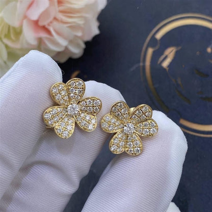 [Elowen Jewels]FRIVOLE GOLD FLOWER DIAMOND EARRINGS