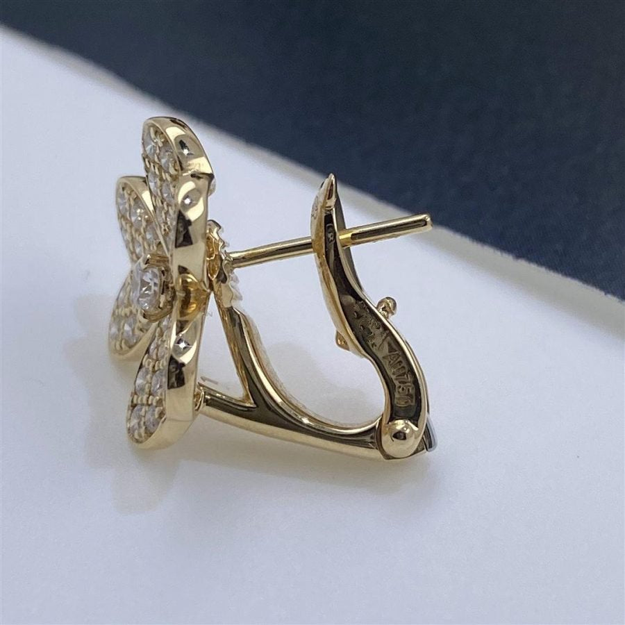 [Elowen Jewels]FRIVOLE GOLD FLOWER DIAMOND EARRINGS