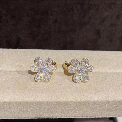 [Elowen Jewels]FRIVOLE GOLD FLOWER DIAMOND EARRINGS