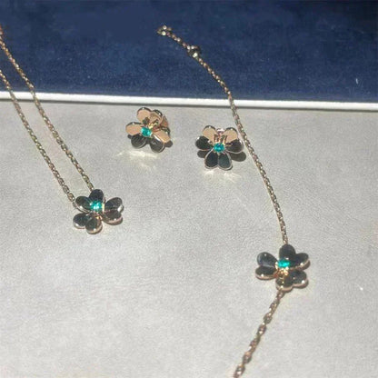 [Elowen Jewels]FRIVOLE  FLOWER MALACHITE EARRINGS