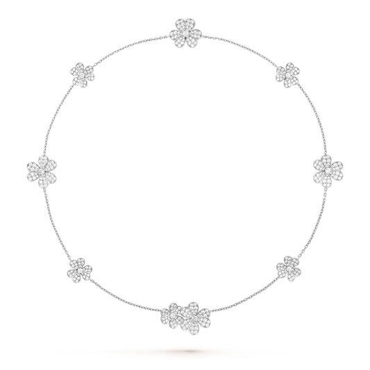 [Elowen Jewels]FRIVOLE SILVER 9 FLOWERS NECKLACE