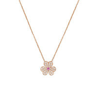 [Elowen Jewel]FRIVOLE ROSE GOLD FLOWER DIAMOND NECKLACE