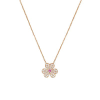 [Elowen Jewel]FRIVOLE ROSE GOLD FLOWER DIAMOND NECKLACE
