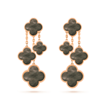 [Elowen Jewel]CLOVER EARRINGS DARK MOP 4 MOTIFS ROSE GOLD