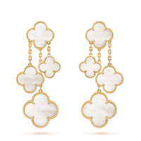 [Elowen Jewel]CLOVER EARRINGS WHITE MOP 4 MOTIFS GOLD