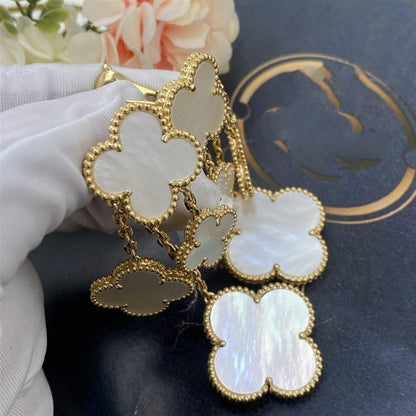 [Elowen Jewels]CLOVER EARRINGS WHITE MOP 4 MOTIFS GOLD