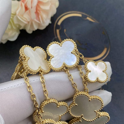 [Elowen Jewels]CLOVER EARRINGS WHITE MOP 4 MOTIFS GOLD