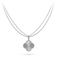 [Elowen Jewel]CLOVER 25MM SILVER BIG CLOVER NECKLACE