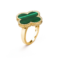 [Elowen Jewel]CLOVER MALACHITE RING