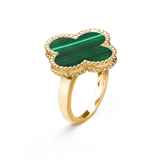 [Elowen Jewels]CLOVER MALACHITE RING