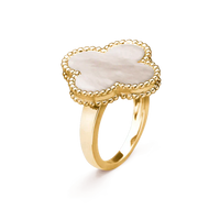 [Elowen Jewel]CLOVER WHITE MOP RING