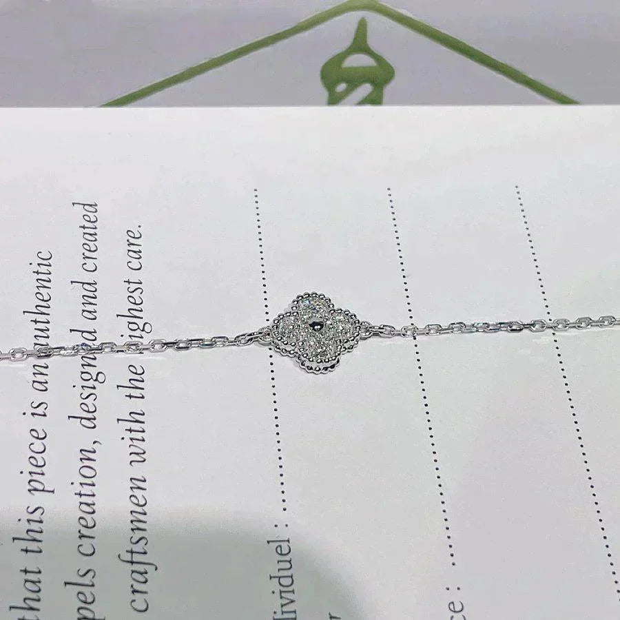 [Elowen Jewels]CLOVER  SINGLE FLOWER BRACELET SILVER