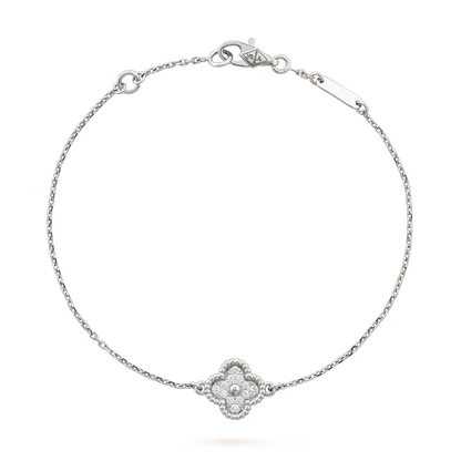[Elowen Jewels]CLOVER  SINGLE FLOWER BRACELET SILVER