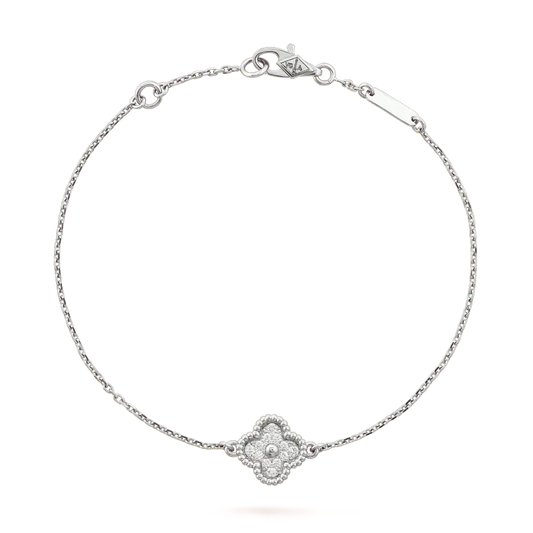 [Elowen Jewels]CLOVER  SINGLE FLOWER BRACELET SILVER