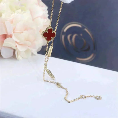 [Elowen Jewels]CLOVER  CARNELIAN SINGLE FLOWER BRACELET