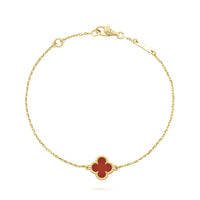 [Elowen Jewel]CLOVER  CARNELIAN SINGLE FLOWER BRACELET