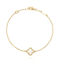 [Elowen Jewel]CLOVER WHITE MOP SINGLE FLOWER BRACELET