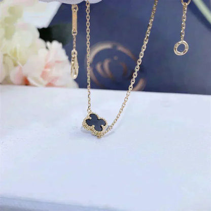 [Elowen Jewels]CLOVER ONYX SINGLE FLOWER BRACELET