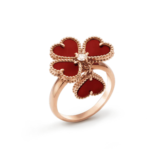 [Elowen Jewels]SWEET CLOVER CARNELIAN RING