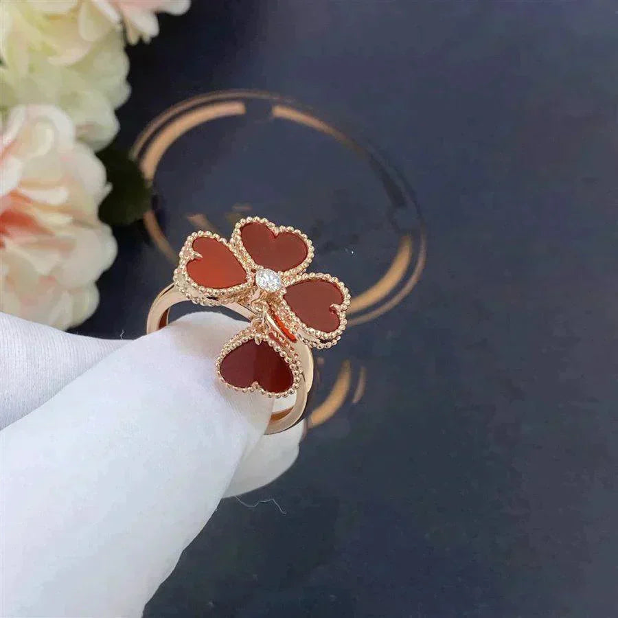 [Elowen Jewels]SWEET CLOVER CARNELIAN RING