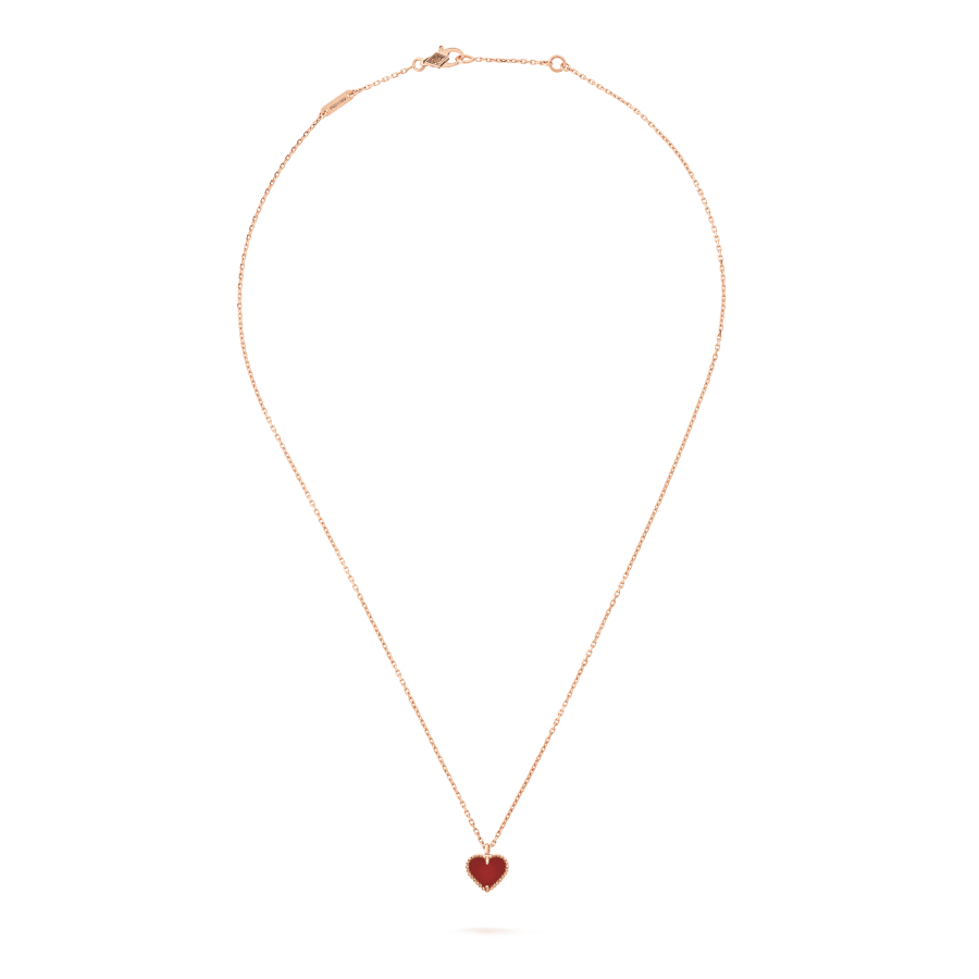 [Elowen Jewels]SWEET CLOVER CARNELIAN HEART NECKLACE